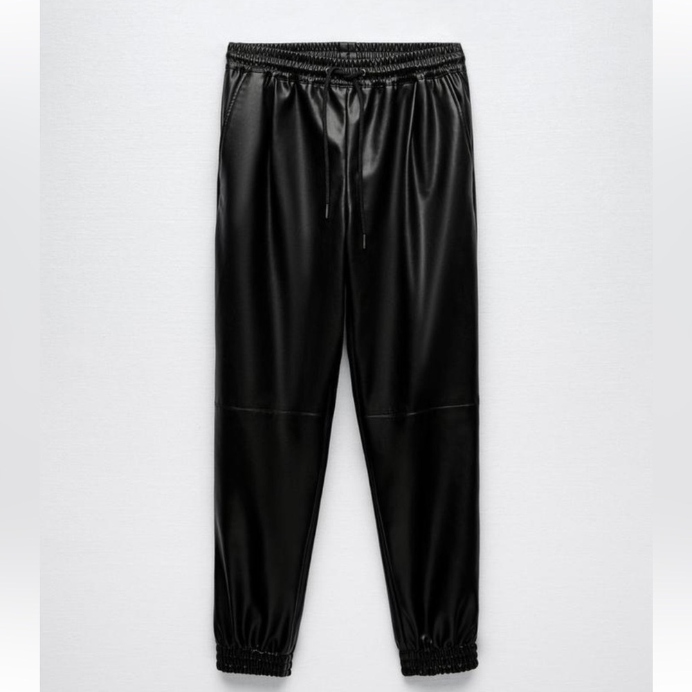 NWT Zara faux leather jogger trouser.- Medium